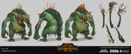 Troll de río warhammer total war concept art por Tony Sart