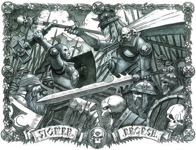Sigmar contra Nagash por Wayne England