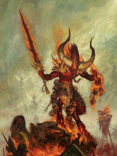 Portada libro de Ejército Demonios del Caos 8ª edición por Paul Dainton Desangrador Heraldo de Khorne