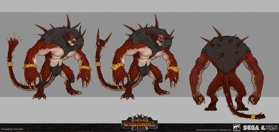 Bestia sanguinaria total war concept art por Tony Sart
