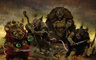 Cuatro Grandes Clanes Skavens Moulder, Skryre, Eshin y Pestilens