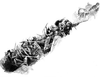 Batalla Elfos Oscuros y Altos Elfos por Dave Gallagher