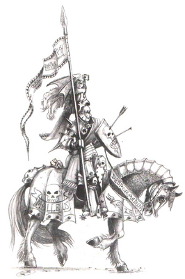 Caballero Reiksguard a Caballo por John Blanche