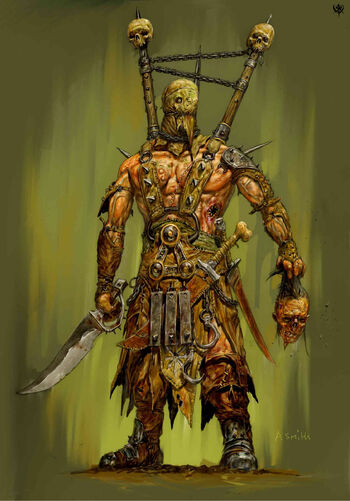Bárbaro del Caos Nurgle (2) por Adrian Smith