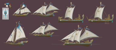 Barcos y naves Altos Elfos por Jonathan Kirtz