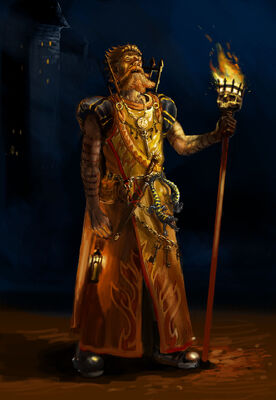 Hechicero Brillante de Batalla del Imperio por Gergely Fejervary Warhammer Mark of Chaos