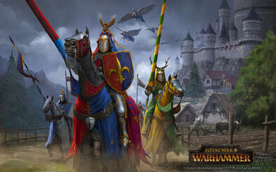 Bretonia pantalla carga por Milek Jakubiec Warhammer Total War Caballeros Reino