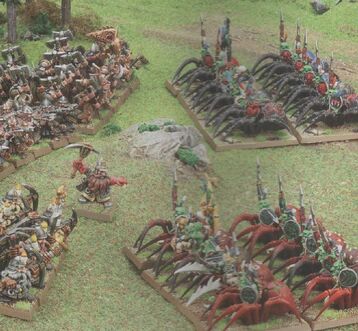 Enboscada de goblins silvanos contra los Enanos