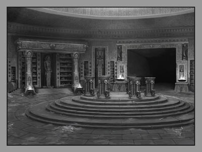 Biblioteca Interior Reyes Funerarios por Sven Bybee