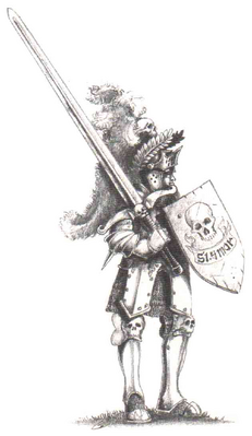 Caballero Reiksguard a Pie por John Blanche