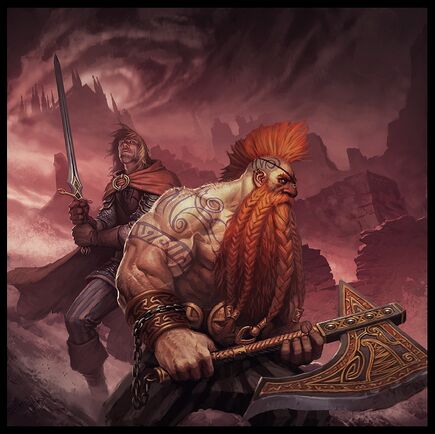 Gotrek y Félix por Phroilan Gardner