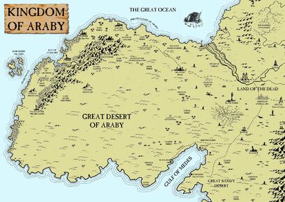 Mapa Reino de Arabia y Tierra de los Muertos
