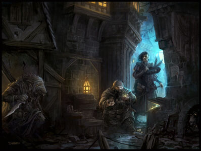 Portada Edge of Night por Daarken Asesino Skaven