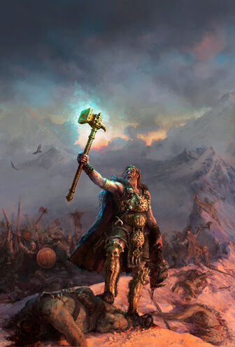 Portada La Leyenda de Sigmar por Stefan Kopinski