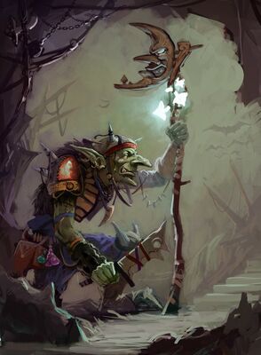 Goblin 2d fantasy goblin wizard magic picture image digital art