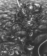 Señor de las Bestias Skaven con Horda de Ratas por Mark Gibbons