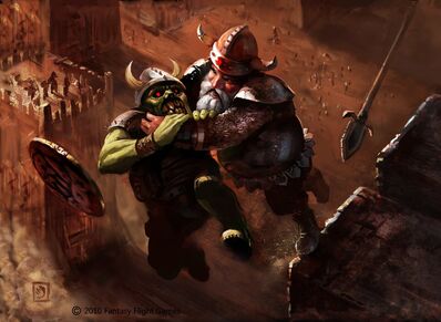 ¡Mi vida por la fortaleza! por Jake Masbruch Enano goblin