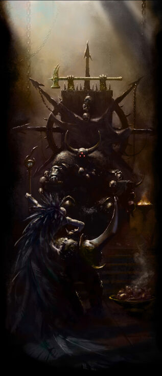 Archaon y vilitch tras la victoria en middenheim por Mark Holmes