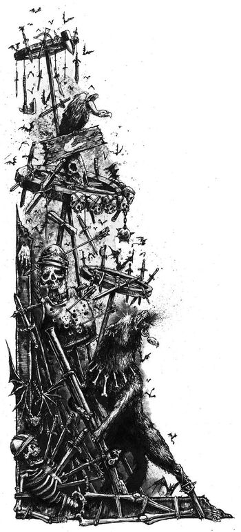 Esqueletos y lobo mordheim