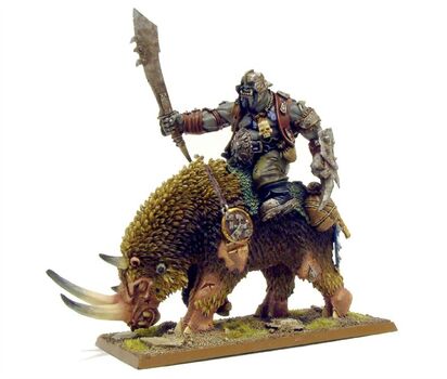 Jinete de Rinobuey Reinos Ogros Forge World miniatura 1