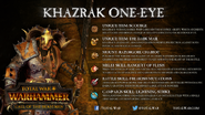 Khazrak total war warhammer habilidades