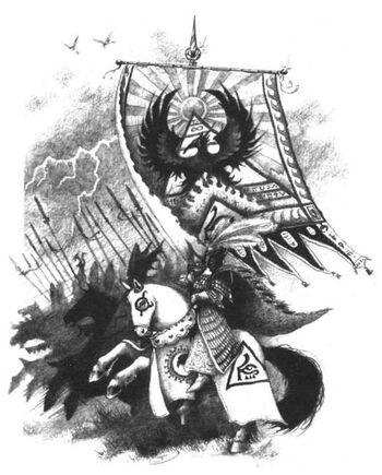 Portaestandarte Alto Elfo por John Blanche