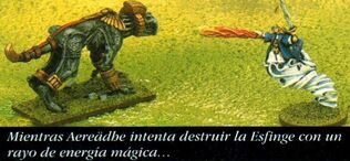 Esfinge contra mago elfo