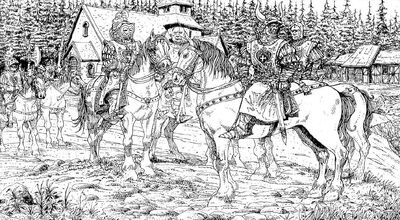 Caballeros del Sol Ardiente por Russ Nicholson