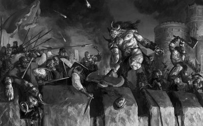 Hombres Bestias atacando Castillo del Imperio