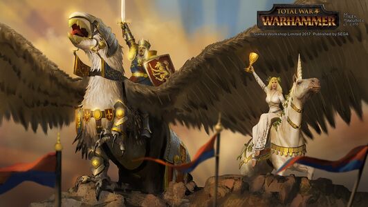 Victoria Bretonia por Milek Jakubiec Warhammer Total War Louen Leoncoeur y Morgana