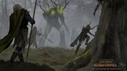 Hacia la niebla Elfos Silvanos por Milek Jakubiec Warhammer Total War