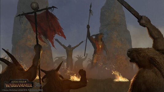 Sacrificio celebración Hombres Bestia por Milek Jakubiec Warhammer Total War