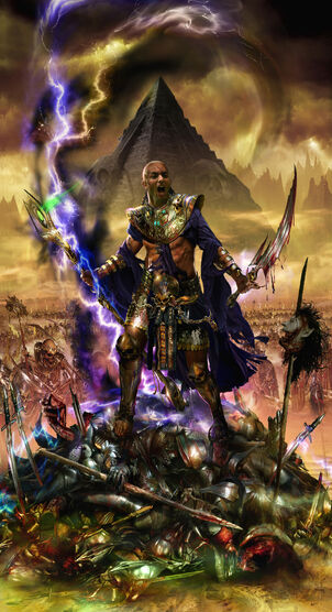 Portada El ascenso de Nagash Nagash, el Hechicero por Jon Sullivan
