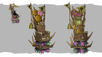 Palanquin de nurgle arte conceptual total war warhammer III