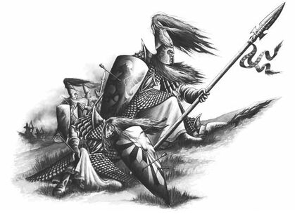 Lanceros Altos Elfos Batalla