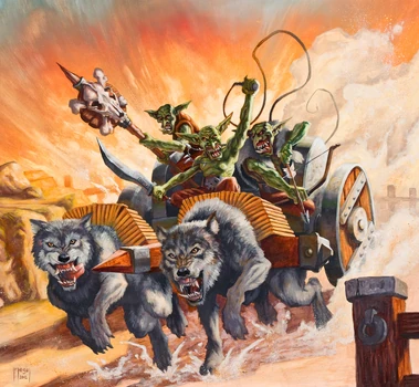 Carro de Lobos Goblins por Sam Flegal
