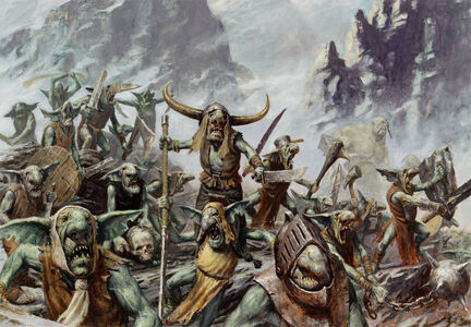 Guerreros Gnoblars Reinos Ogros 8ª Edición Paul Dainton ilustración