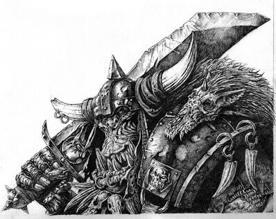 Orco Warhammer por John Wigley Wiggers123