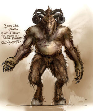 Modelsheet beastman base Hombre Bestia