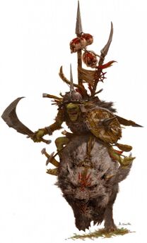 1151x1600 11401 Wolfrider gamesworkshop 2d fantasy wolf rider goblin warrior picture image digital art