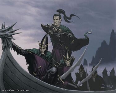 Corsarios Druchii por Chris Dien
