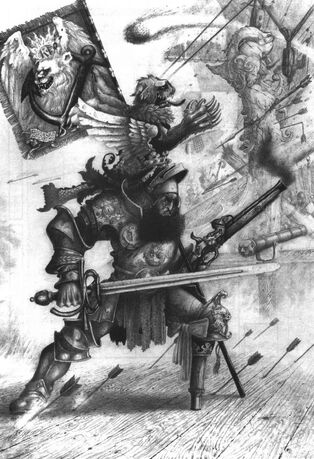 Man O'War Capitán barco por John Blanche