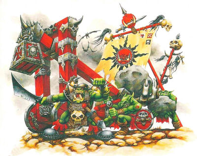 Catapulta Orcos y Goblins Lanzapiedroz imagen 4º edición Mark Gibbons