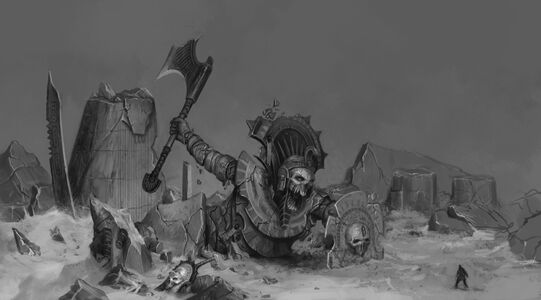 Dungeon Nagash Estatua destruida Nehekhara por Daarken Reyes Funerarios