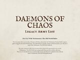Daemons of Chaos Legacy Army List