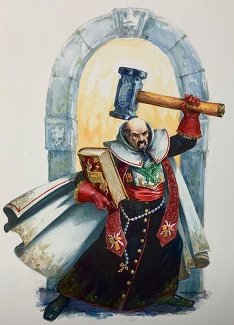 Sacerdote guerrero Warhammer Quest por Dave Gallagher