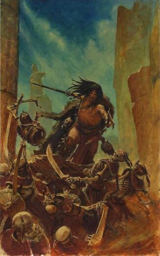 Portada novela Blades of Chaos por Paul Dainton.jpg