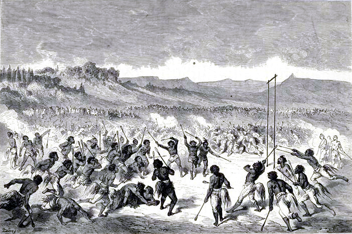 Native American Lacrosse Game, 1855 by Granger