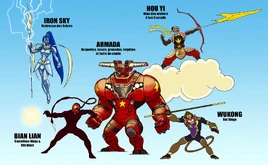 Chinese superheroes concept art