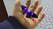 An akuma entering Adrien's lucky charm from Marinette in "Gorizilla".